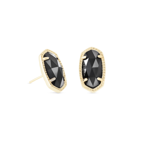 Kendra Scott Ellie Gold Stud Earrings in Black