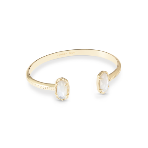 Kendra Scott Elton Gold Cuff Bracelet in Ivory Mother-of-Pearl