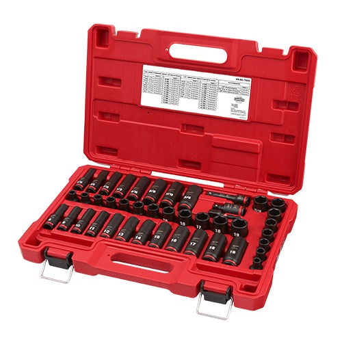 43pc SHOCKWAVE Impact Duty 3/8" Drive SAE & Metric Deep 6 Point Socket Set