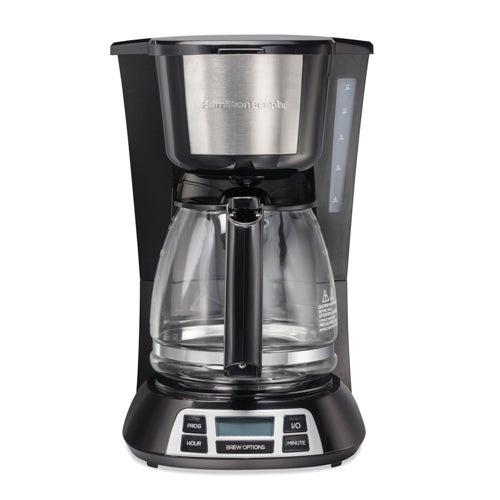 12 Cup Programmable Coffeemaker Black/Silver