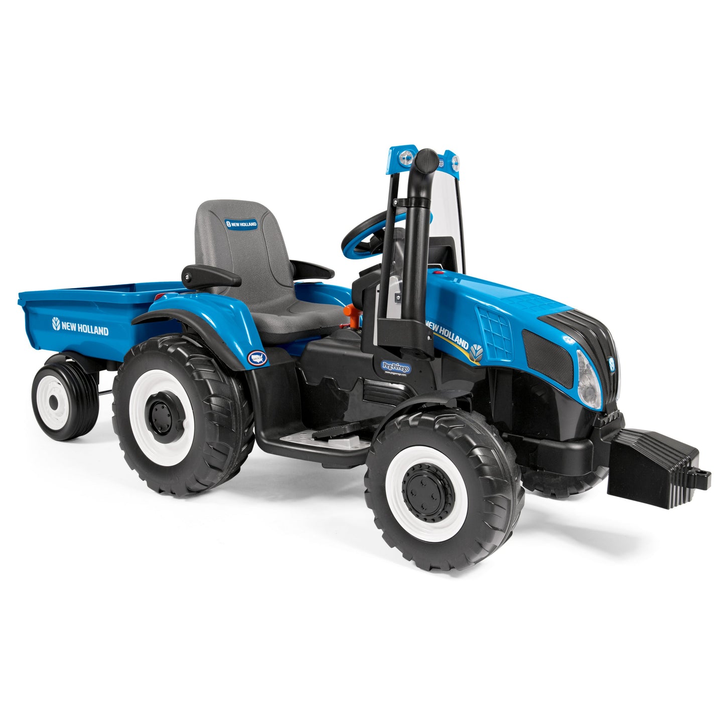 NEW HOLLAND T3 TRACTOR & TRAILER 12V RIDE-ON