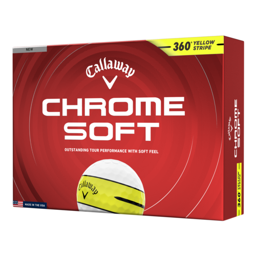 Callaway Chrome Soft 360 Yellow Stripe Golf Balls