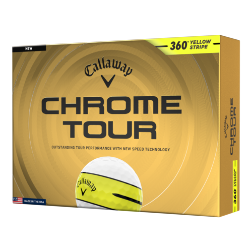 Callaway Chrome Tour 360 Yellow Stripe Golf Balls
