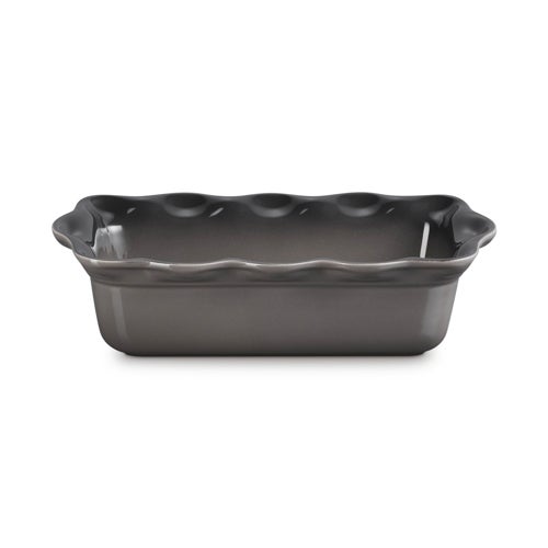9" Heritage Stoneware Fluted Loaf Pan, Oyster