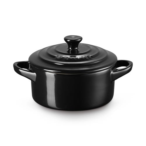 8oz Stoneware Mini Round Cocotte Onyx