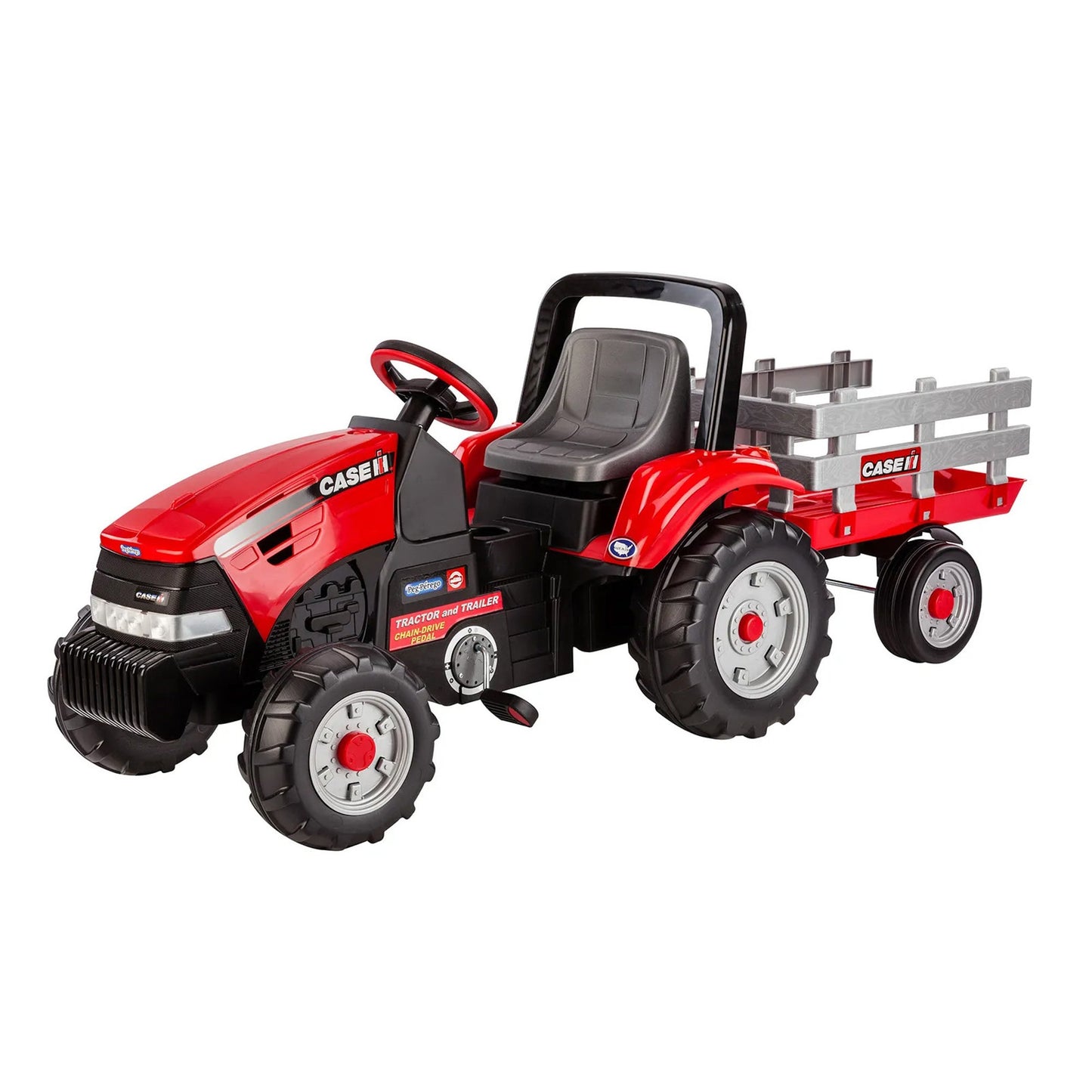 CASE IH TRACTOR AND TRAILER PEDAL POWERED RIDE-ON