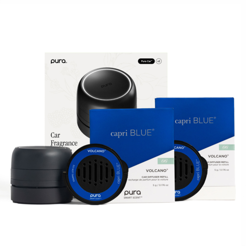 pura Car Diffuser Set with Volcano by Capri Blue