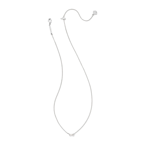 Kendra Scott Juliette Silver Pendant Necklace in White Crystal