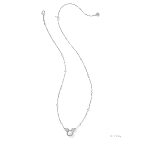 Kendra Scott Disney Silver Mickey Mouse Short Pendant Necklace in Freshwater Cultured Pearl