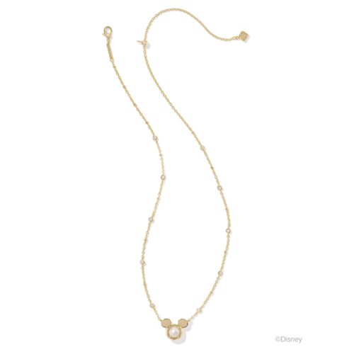 Kendra Scott Disney Gold Mickey Mouse Short Pendant Necklace in Freshwater Cultured Pearl