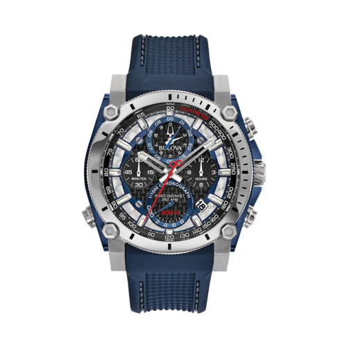 Bulova Men's Icon Chronograph Blue Strap Watch