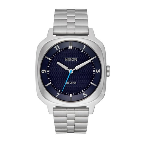 Unisex Fremont 40 Silver-Tone Stainless Steel Watch Dark Blue Dial