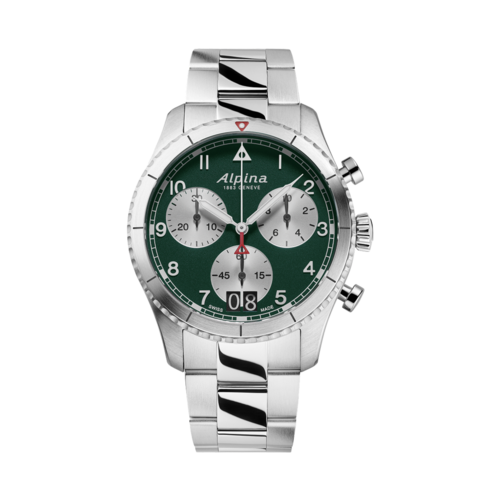 Alpina Men's Startimer Pilot Chronograph Big Date Stainless Steel Watch