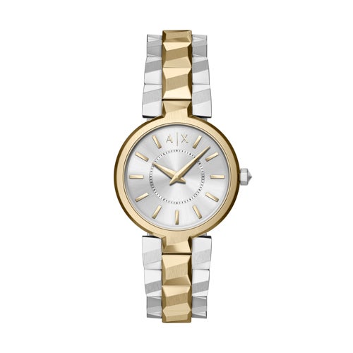Ladies Aurora Two-Tone Stainless Steel Watch Silver Dial