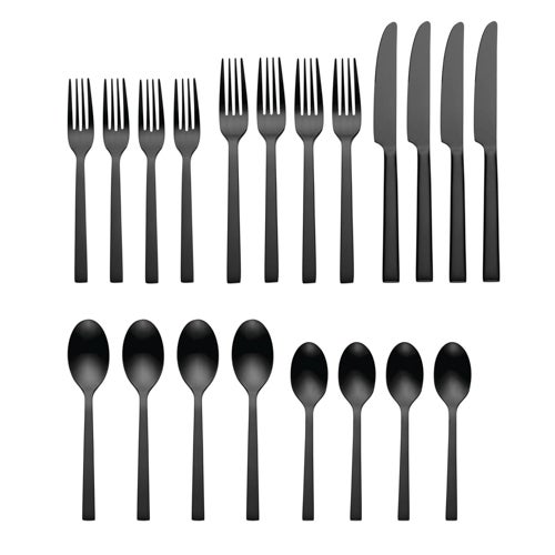 Chefs Table Midnight Matte 20pc Flatware Set