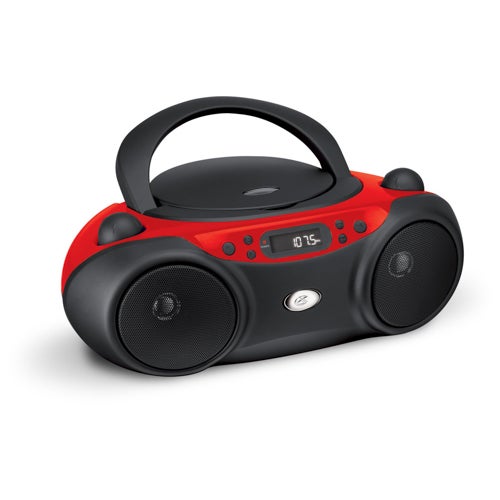Sporty CD and AM/FM Radio Boombox Red