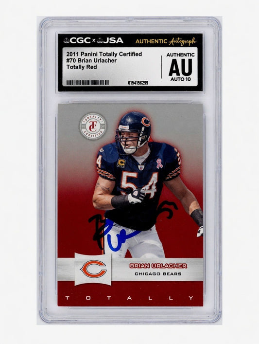 Brian Urlacher - 2011 Panini Totally Certified Totally Red Auto 10