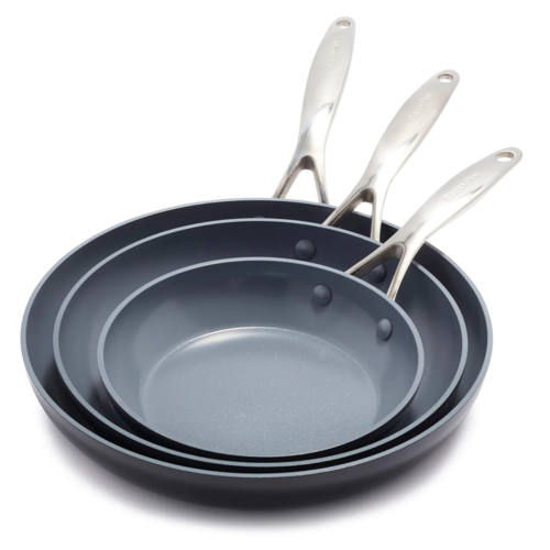 GreenPan Valencia Pro Ceramic Non Stick 8, 9.5, and 11-inch Frypan Set