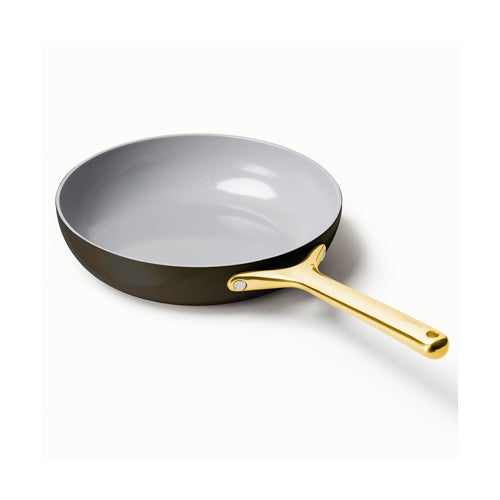 8" Iconics Nonstick Ceramic Fry Pan Black/Gold
