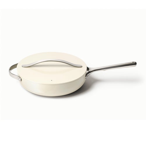 3qt Nonstick Ceramic Saute Pan w/ Lid, Cream