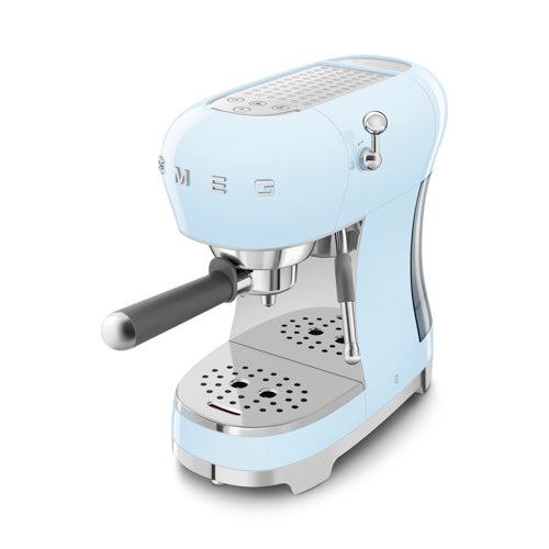 Retro Manual Espresso Machine w/ Steam Wand Pastel Blue