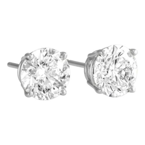 Antwerp Sterling Silver Cubic Zirconia Royal Stud Earrings