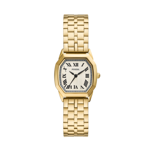 Fossil Women's Harlow Three-Hand Gold-Tone Stainless Steel Watch