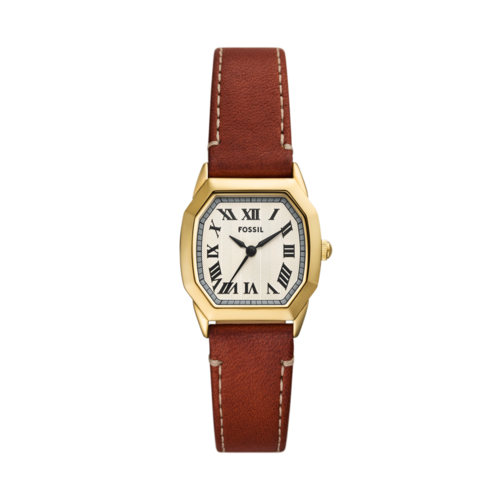 Fossil Women's Harlow Three-Hand Medium Brown Leather Watch