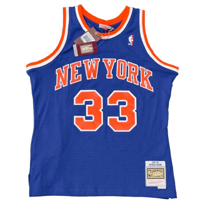 Patrick Ewing - Blue - Autographed Jersey