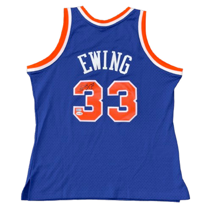 Patrick Ewing - Blue - Autographed Jersey