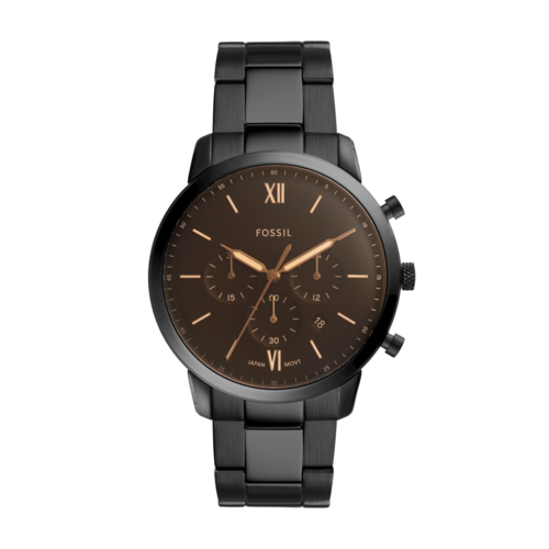 Fossil Men's Neutra Chronograph Black Stainless Steel Watch