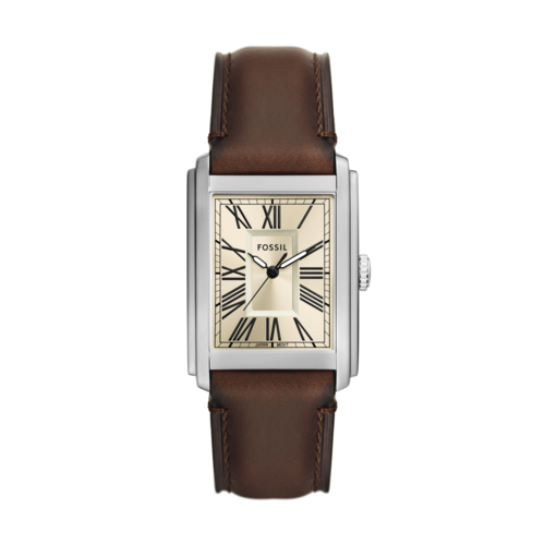 Fossil Men's Carraway Three-Hand Brown Leather Watch