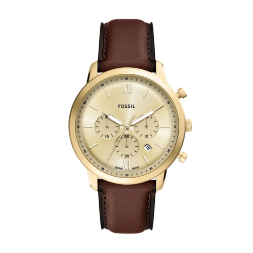 Fossil Men's Neutra Chronograph Brown Leather Watch