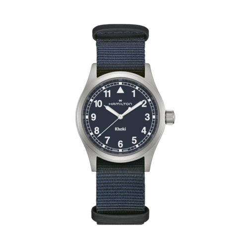 Hamilton Khaki Field Quartz Blue Textile Strap Watch