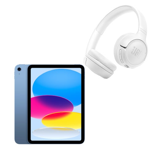 11" 11th Gen iPad 128GB Wifi Blue w/ Tune 520BT On Ear Headphones White