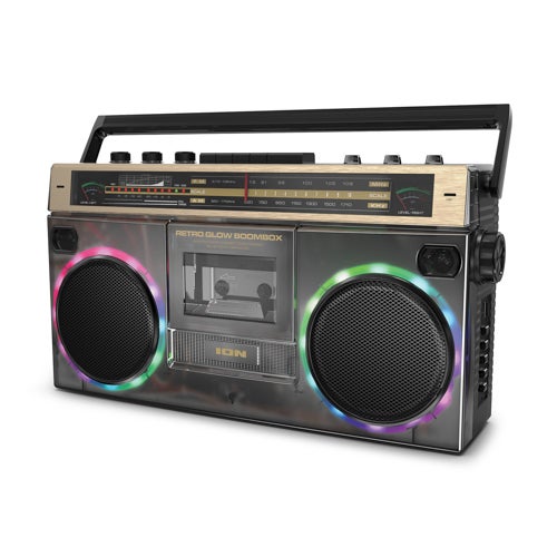Retro Glow Wireless Translucent Boombox w/ 10 Hour Battery