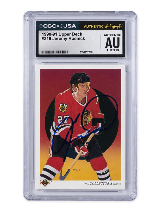 Jeromy Roenick - 1990-91 Upper Deck Auto 10