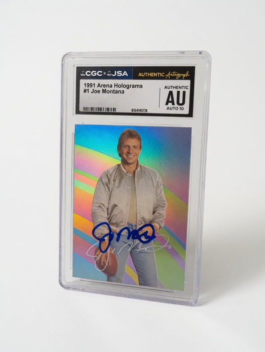 Joe Montana - 1991 Arena Holograms Auto 10