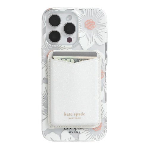 Kate Spade New York MagSafe Wallet White Glitter