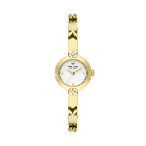 Ladies Monroe Gold-Tone Stainless Steel Watch White Dial
