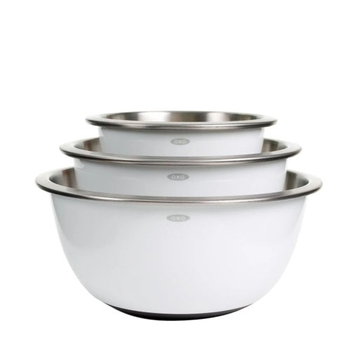 OXO GOOD GRIPS 3-PIECE STAINLESS STEEL MIXING BOWL SET