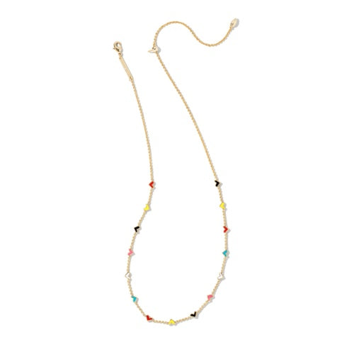 KENDRA SCOTT HAVEN HEART STRAND NECKLACE IN MULTI MIX