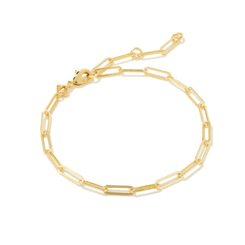 KENDRA SCOTT COURTNEY PAPERCLIP BRACELET IN GOLD