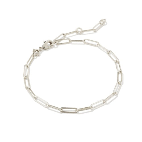 KENDRA SCOTT COURTNEY PAPERCLIP BRACELET IN SILVER
