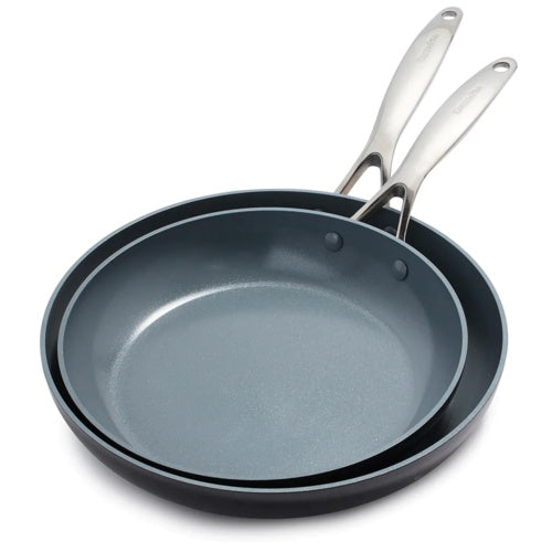 GREENPAN VALENCIA PRO CERAMIC NON STICK 10 AND 12-INCH FRYPAN SET