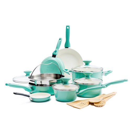 GREENPAN RIO CERAMIC NON-STICK 16-PIECE COOKWARE SET