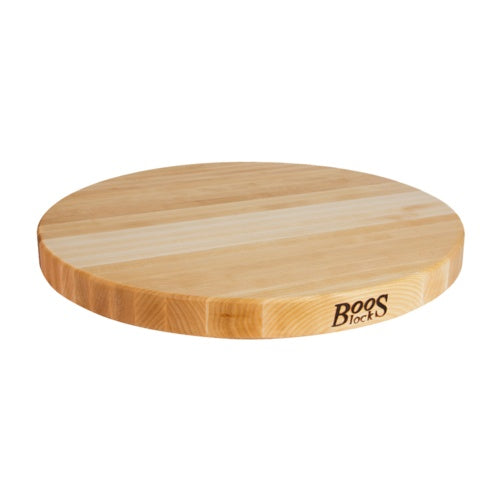 JOHN BOOS MAPLE EDGE GRAIN 1-1/2-IN REVERSIBLE ROUND CUTTING BOARD