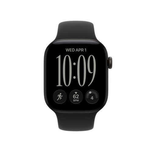 Watch Series 12 GPS+Cellular, 42mm Black Aluminum Case w/ Black Sport Band S/M