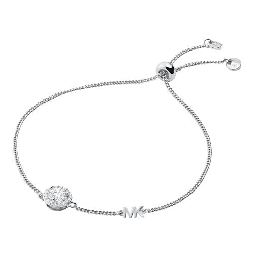 MK Pave Halo Silver Slider Bracelet