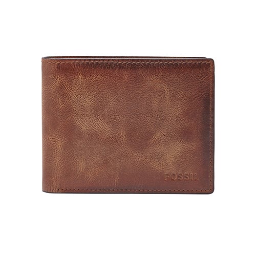 Derrick Flip ID Bifold Wallet Brown